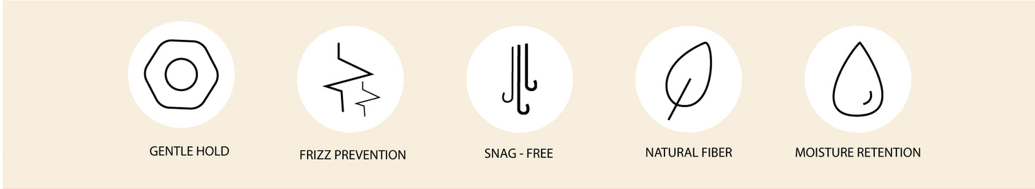 banner showing how the Sleep 'N Curl heatless hair ribbon prevents frizz and damage