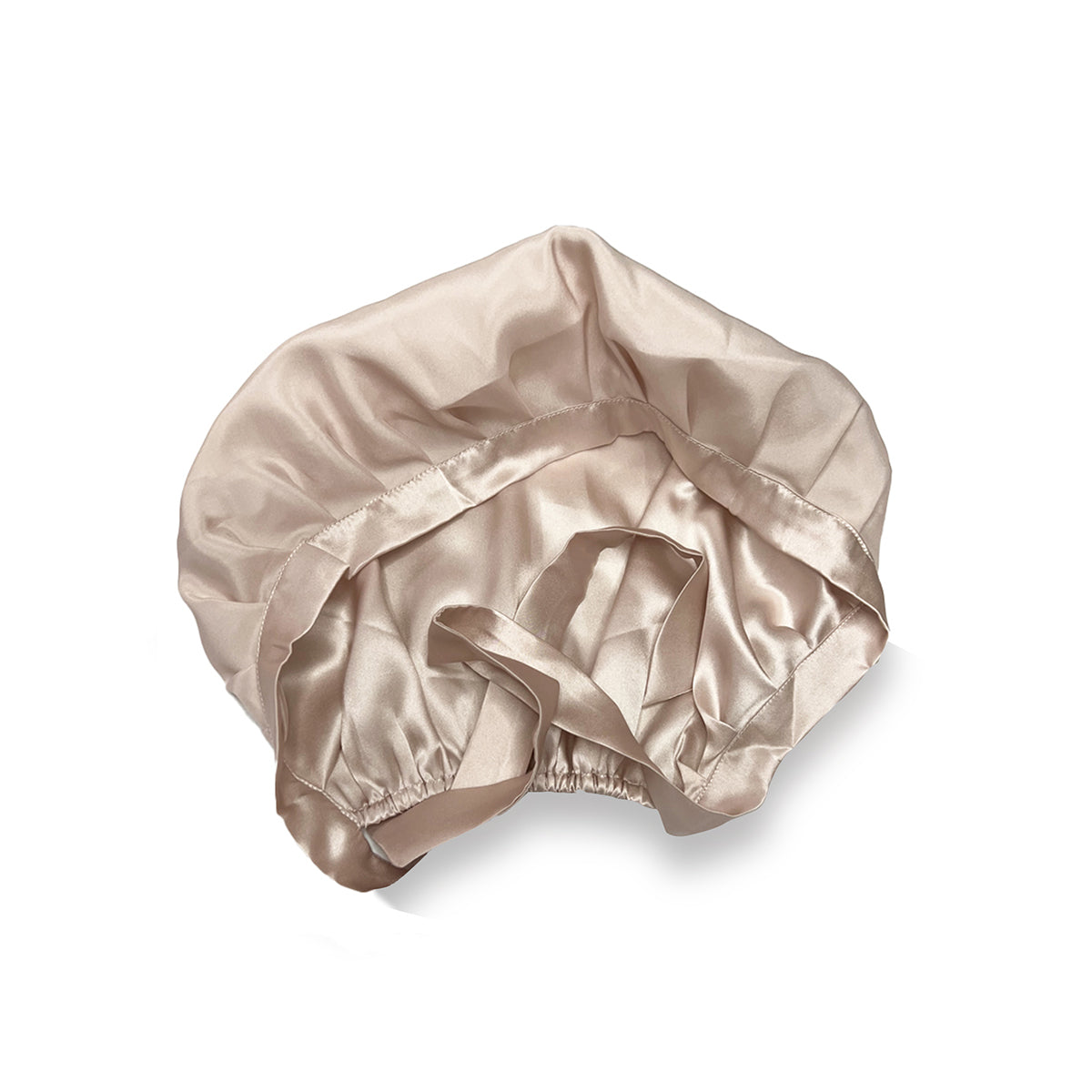 Photo showing a 100% mulberry silk bonnet cap for sleeping